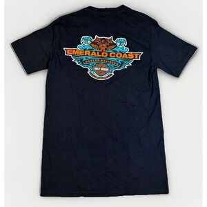 Harley Davidson HD Eagle‎ Motorcycle Short Sleeve Shirt Emerald Coast Men's M